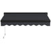 2.5x2m Electric Awning with LED Lighting - Charcoal Grey - Outsunny - Green4Life