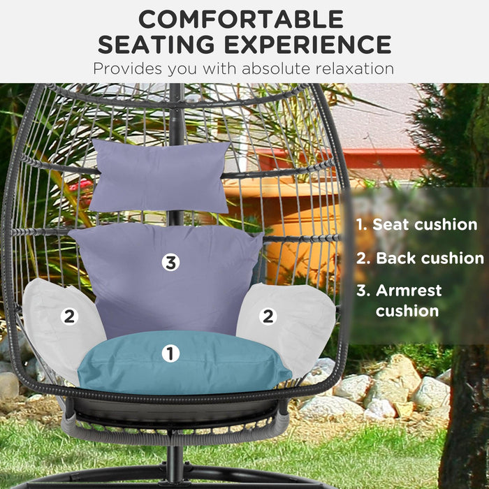 Egg Chair Reaplacement Cushion - Dark Grey - Outsunny - Green4Life