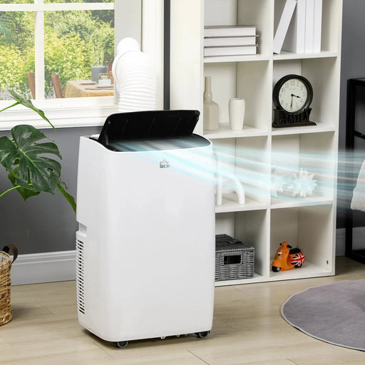 HOMCOM 14,000 BTU Portable Air Conditioner and Dehumidifier with Remote & LED Display - White - Green4Life