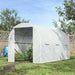 Outsunny Polytunnel Steel Frame Walk-in Greenhouse 3.5L x 2W x 2H m - White - Green4Life
