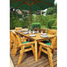 Eight Seater Rectangular Table Set Green - Scandinavian Redwood - Green4Life