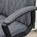 Vinsetto High-Back Office Chair, Linen Upholstery with Adjustable Height and Tilt Function - Grey - Green4Life