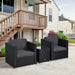 Outsunny ComfortScape - 2-Seater Rattan Set with Plush Cushions - Black - Green4Life