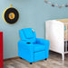 Cosy Blue Kids Recliner Armchair with Cup Holder - Green4Life