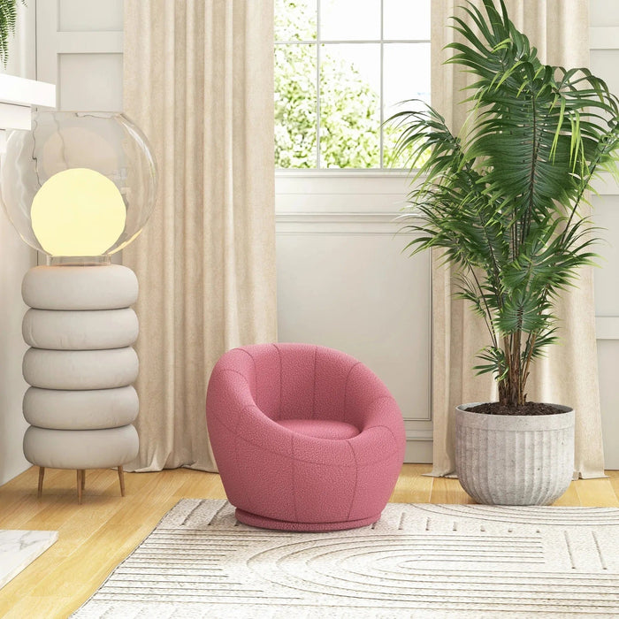 Modern Swivel Accent Chair - Pink - Green4Life