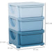 Ombre Blue Vertical Storage Tower with Drawers for Kids - Green4Life