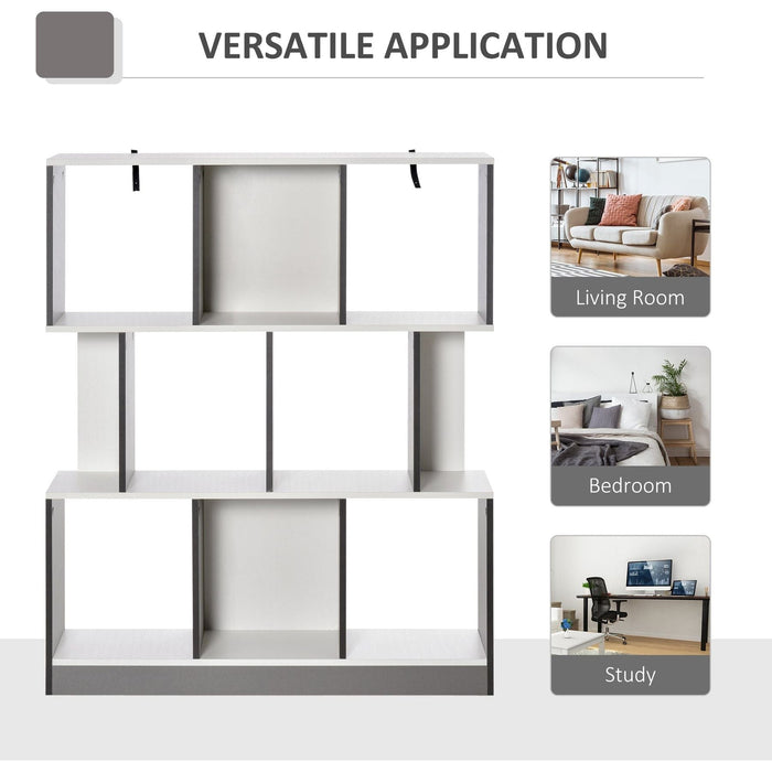 3-Tier 8-Cube Home Display Shelving Unit with Anti-Tipping Safety - Grey/White - Green4Life