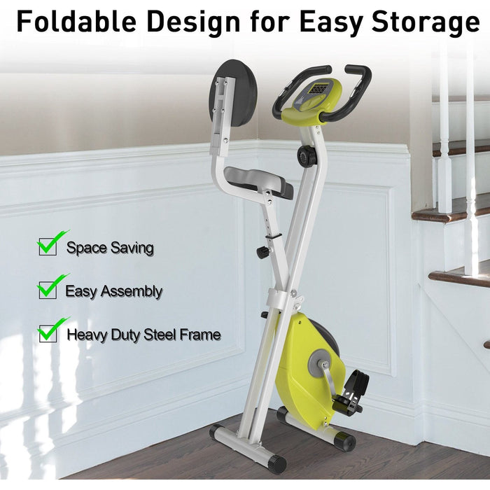 Resistance Exercise Bike with LCD Display - Yellow - Green4Life