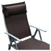 Foldable Recliner Sun Lounger with Headrest & 5 Levels Adjustable Backrest - Brown - Outsunny - Green4Life