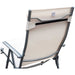 Foldable Recliner Sun Lounger with Headrest & 5 Levels Adjustable Backrest - Cream White - Outsunny - Green4Life