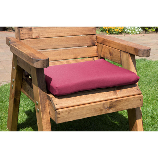 Four Seater Set Round with Burgundy Cushions - Green4Life