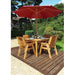 Four Seater Square Table Set Burgundy - Scandinavian Redwood - Green4Life