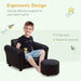 Midnight Snug Kids Armchair Set - Sleek Black with Footstool - Green4Life