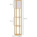 Floor Lamp with 3-Tier Shelves - Natural Wood - Green4Life