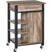 Kitchen Trolley with Storage Shelves & Drawer - Oak - Green4Life