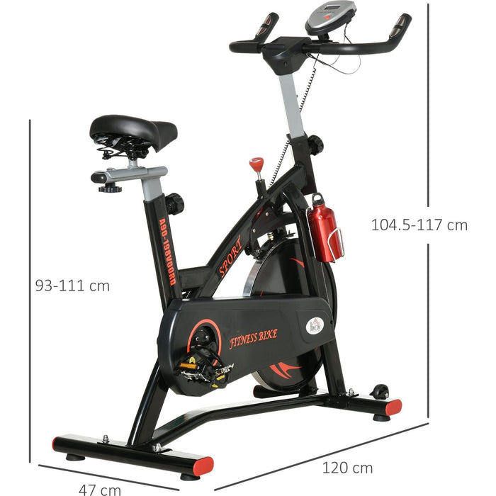 Steel Flywheel Exercise Bike - Black/Red - Green4Life