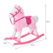 Childrens Plush Rocking Horse with Sound - Pink - Green4Life