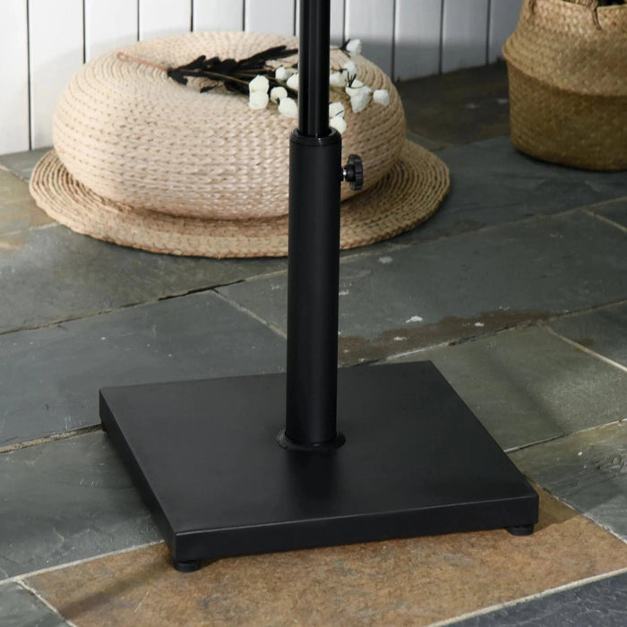 Outsunny Weighted Square Parasol Base - Black - Green4Life