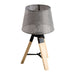 Wooden Tripod Table Lamp - Grey Shade - Green4Life
