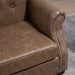 Wingback Tufted Chesterfield-style Armchair with Nail Head Trim - Brown - Green4Life