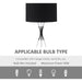 Free Standing Tripod Floor Lamp - Black & Silver - Green4Life