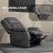 Riser and Recliner Armchair for the Elderly, with Microfibre Upholstery, Remote Control & Footrest - Grey - Green4Life