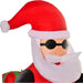 5.5ft Inflatable Santa Claus Riding a Motorcycle - Green4Life