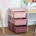 Ombre Pink Vertical Storage Tower with Drawers for Kids - Green4Life