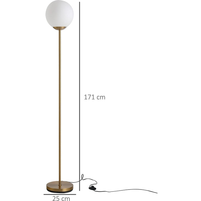 Glass Globe Floor Lamp - Gold Tone - Green4Life