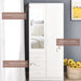 Modern Mirror Wardrobe with Adjustable Shelves & 3 Drawers, 80W x 50D x 180Hcm - White - Green4Life