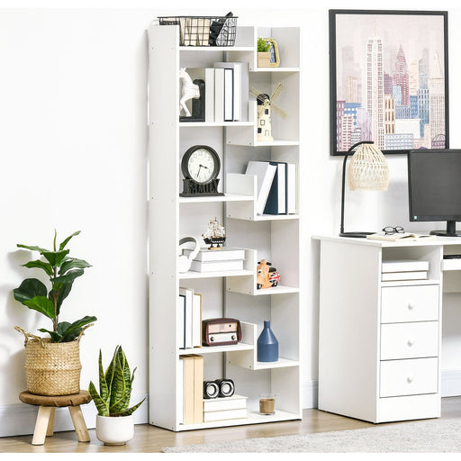 Freestanding 6-Tier Bookshelf with 11 Open Shelves - White - Green4Life