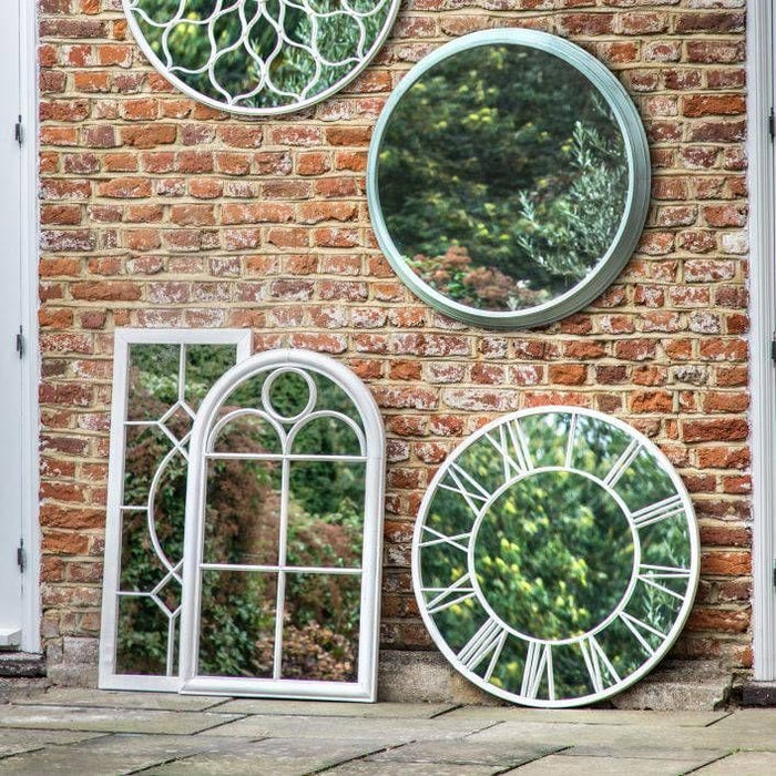 Hadley Outdoor Mirror Distressed White - Green4Life