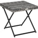 Outsunny Compact Charm Folding Rattan Table - Grey - Green4Life