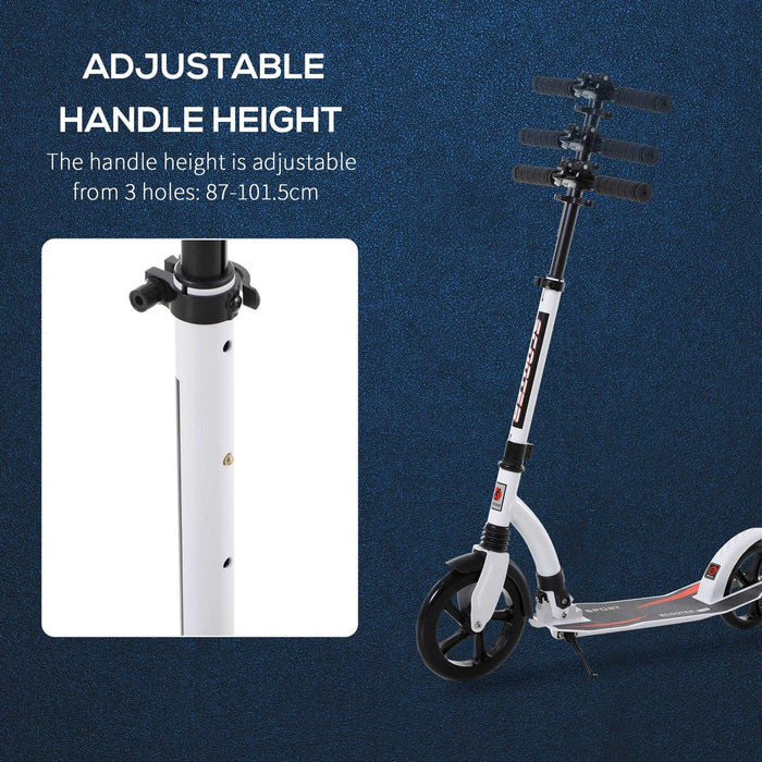 Foldable Scooter Suitable for 14+ Years Old - White - Green4Life