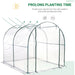 Outsunny 2W x 2.5L x 2H m Walk-in Polytunnel Greenhouse with Roll-up Door, PVC Cover & Steel Frame - Green4Life