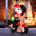 5.5ft Inflatable Santa Claus Riding a Motorcycle - Green4Life