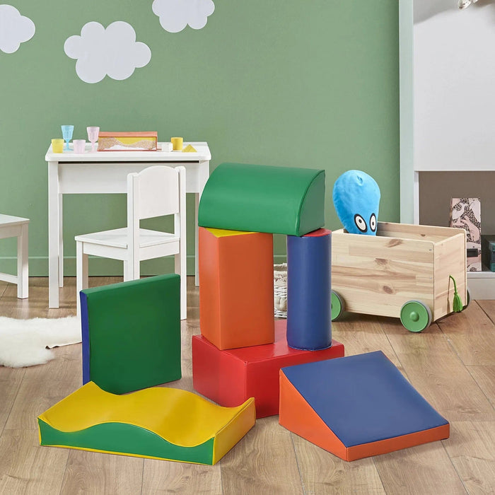 7 Piece Soft Play Blocks Climb and Crawl Activity Play Set - Green4Life