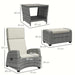 5-Piece Reliner Rattan Lounge Set - Grey - Outsunny - Green4Life