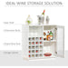 Sideboard with Wine Rack & Cabinet with Glass Door - White - Green4Life