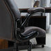 Vinsetto PU Leather Office Chair with Adjustable Height, Flip Up Armrests and Tilt Function - Dark Brown - Green4Life