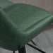 Set of 2 Adjustable Retro Bar Chairs with Swivel Seat - Dark Green - Green4Life