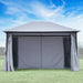 Outsunny 4 x 3(m) Gazebo with Aluminium Frame, Curtains & Netting Sidewalls - Grey - Green4Life