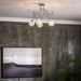 Contemporary Crystal Chandelier with 5 Ball Lampshades - Silver - Green4Life