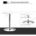 Round Bar Table with Swivel Top & Adjustable Height - White (Chairs not included) - Green4Life