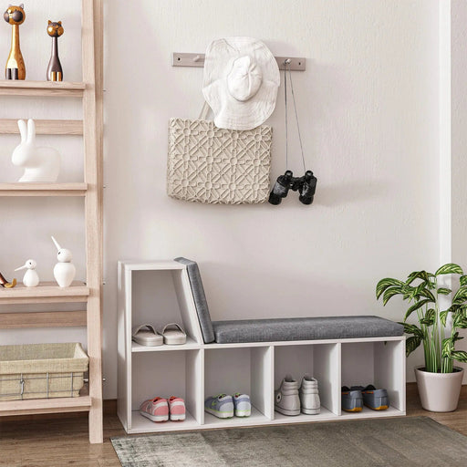 Storage Shelf with Cushioned Seat - White - Green4Life