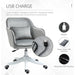 Vinsetto PU Leather Office Chair with Rechargeable Electric Massage Pillow - Grey - Green4Life