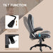 Vinsetto Velvet-Feel Office Chair with Six Massage Points - Grey - Green4Life