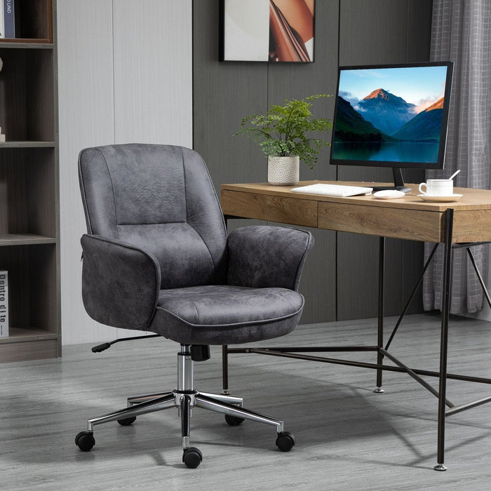 Vinsetto Microfiber Upholstery Desk Chair - Charcoal Grey - Green4Life