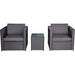 Outsunny ComfortScape - 2-Seater Rattan Set with Plush Cushions - Black - Green4Life