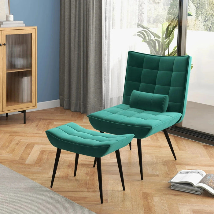 Emerald green tufted chair 2025